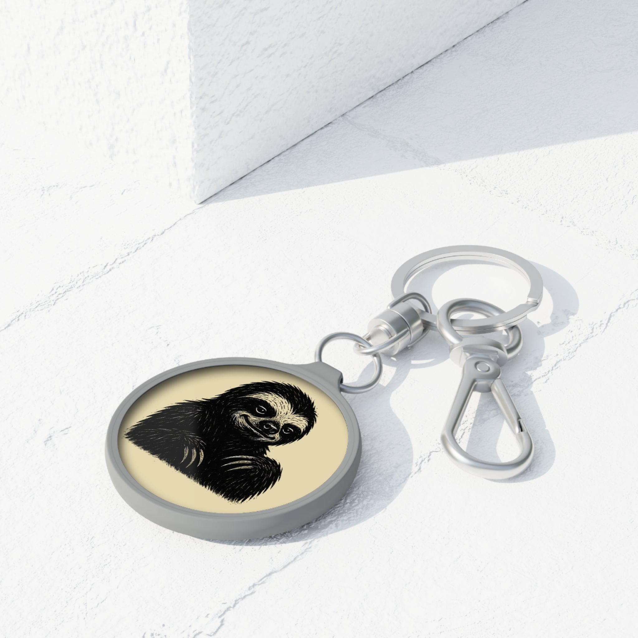 Keyring Tag - Rebel Grin Keychain, Punk Rock Key Fob, Edgy Bag Charm, Alternative Zipper Pull, Cool Key Holder