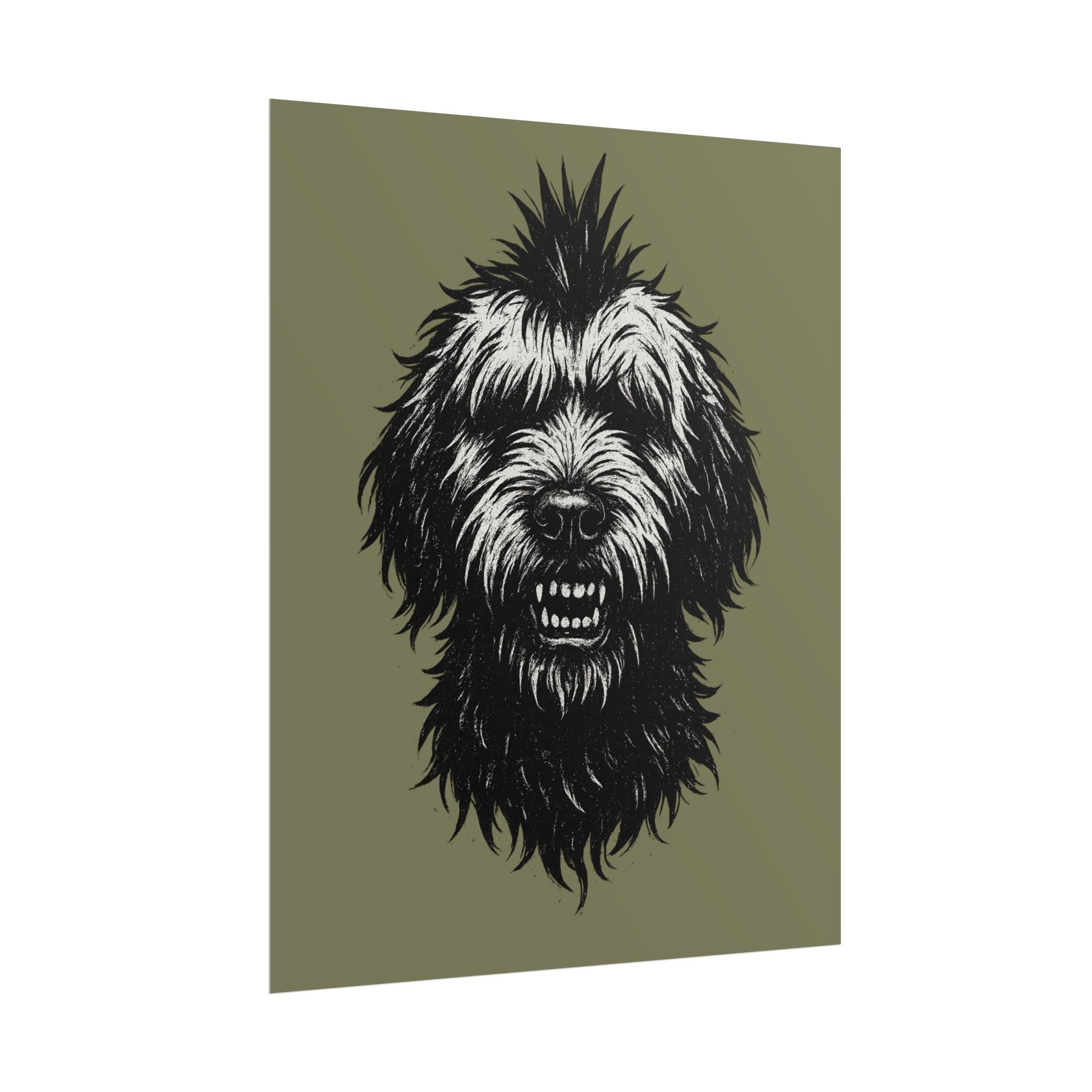 Dog Portrait Rolled Poster, Pet Lover Art, Unique Home Decor, Dog Themed Gift, Wall Art for Dog Owners