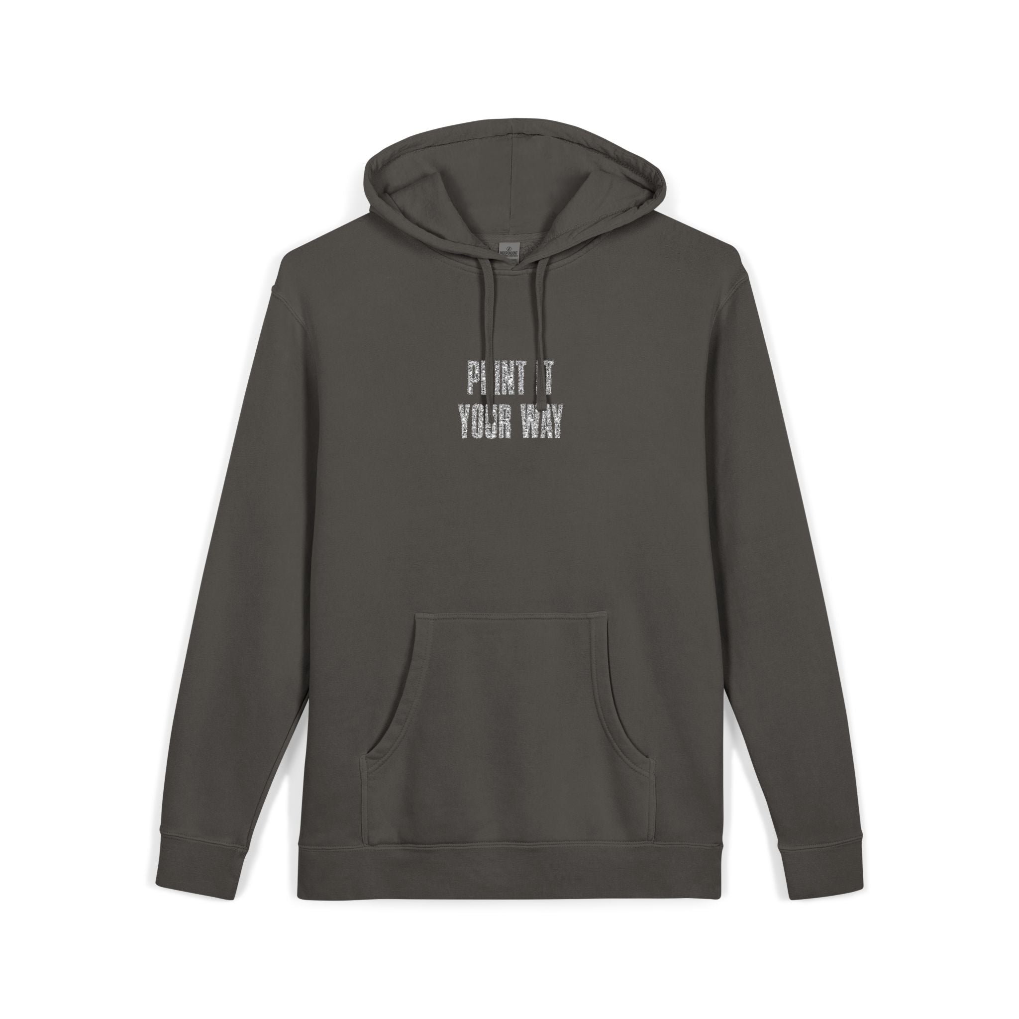 Camo QR Code Hoodie | Custom Embroidered Pigment-Dyed Sweatshirt