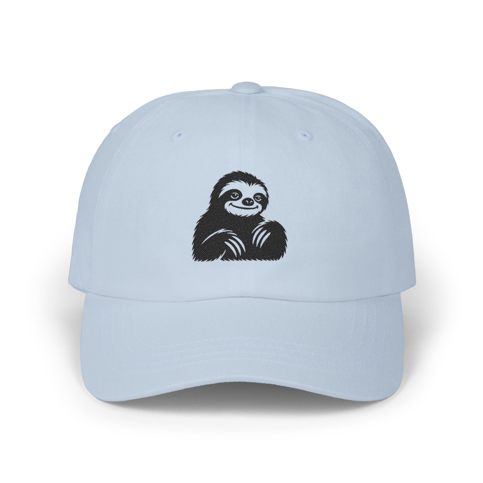 Grunge Sloth Embroidered Dad Cap Minimalist Punk Sloth Hat, Vintage-Style Embroidery Baseball Cap, Sloth Lover Gift, Unisex Streetwear