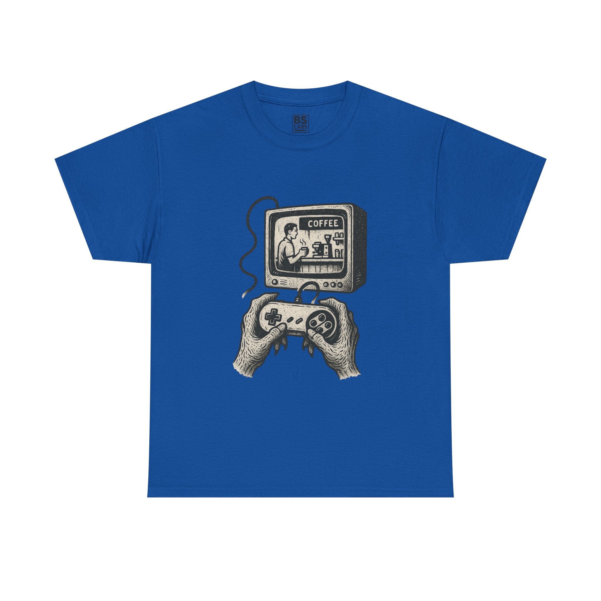 Grunge Alien Tee, Retro Video Game Controller Shirt, Indie Punk Coffee T-Shirt, Vintage CRT Television Top, Unisex Graphic Tee, Hipster Tee