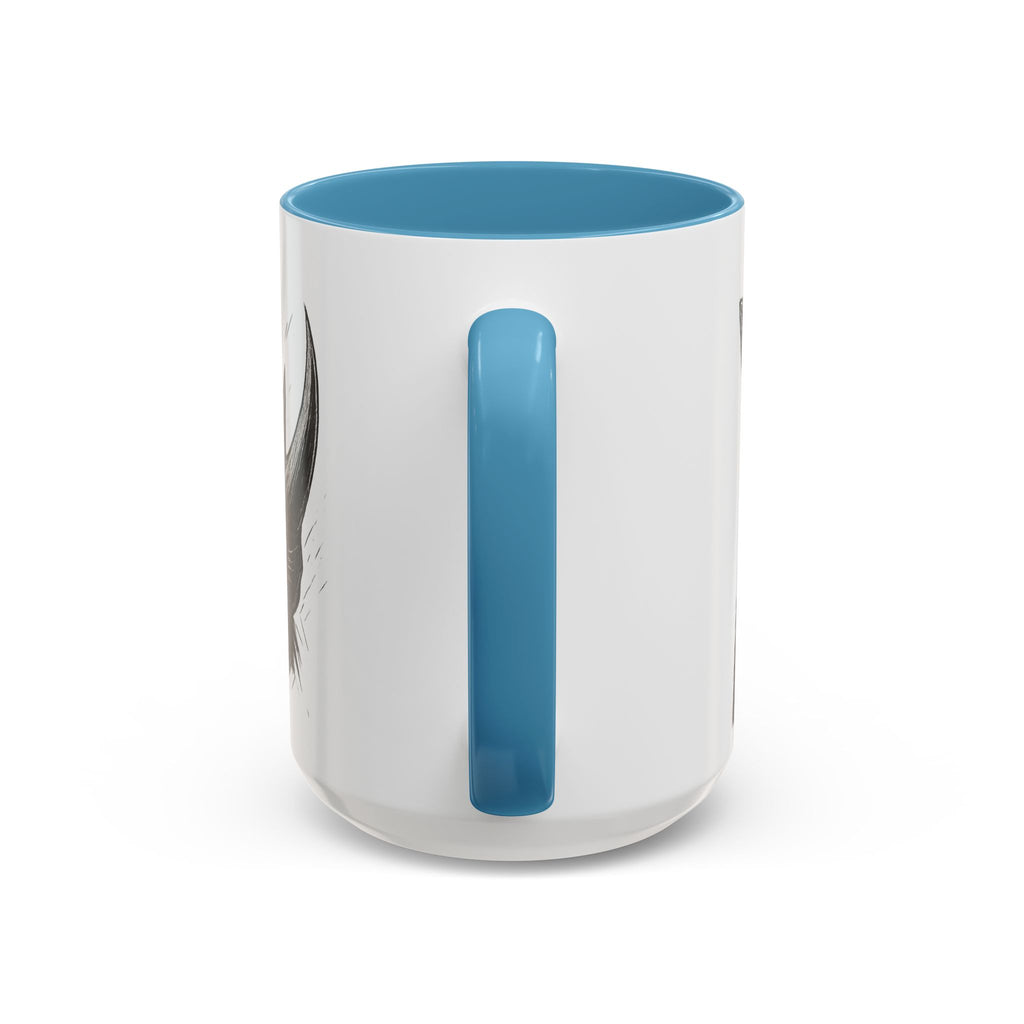 Grunge Punk Animal Mug | Giraffe & Rhino Linocut Art Coffee Cup, Edgy Black and White Illustration Gift