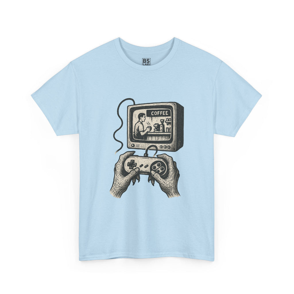Grunge Alien Tee, Retro Video Game Controller Shirt, Indie Punk Coffee T-Shirt, Vintage CRT Television Top, Unisex Graphic Tee, Hipster Tee