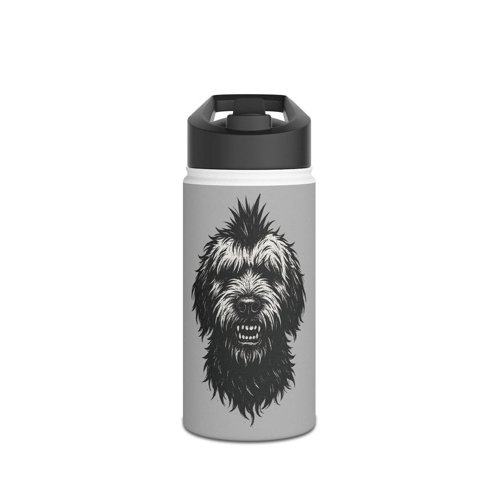 Punk Rock Goldendoodle Water Bottle | Grunge Stainless Steel Bottle | Double Wall Insulated | Hot and Cold 24 Hour