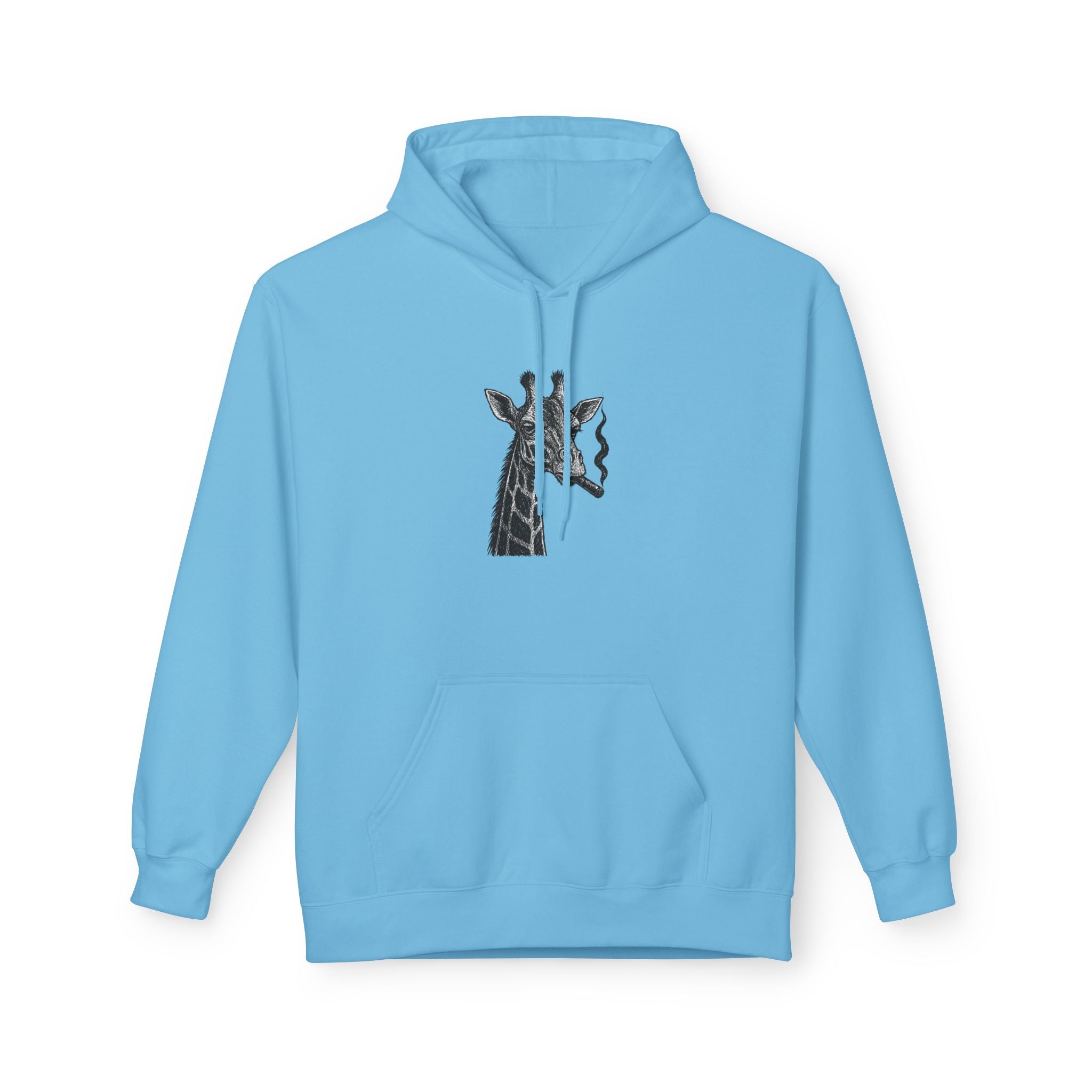Giraffe Love Hoodie, Animal Enthusiasts Gift, Cozy Fleece Fall Fashion, Nature Lovers, Unique Grunge Style, Soft Sweatshirt,