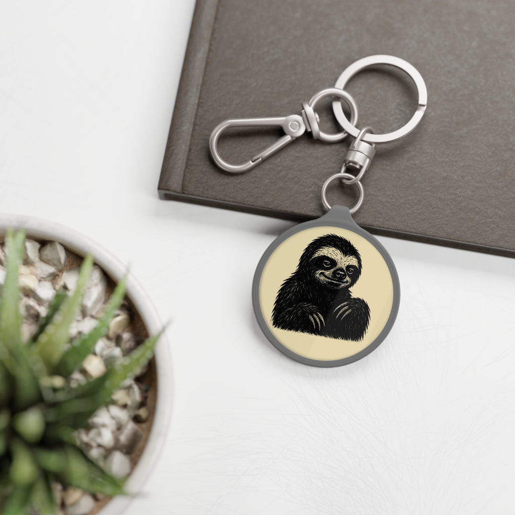 Keyring Tag - Rebel Grin Keychain, Punk Rock Key Fob, Edgy Bag Charm, Alternative Zipper Pull, Cool Key Holder