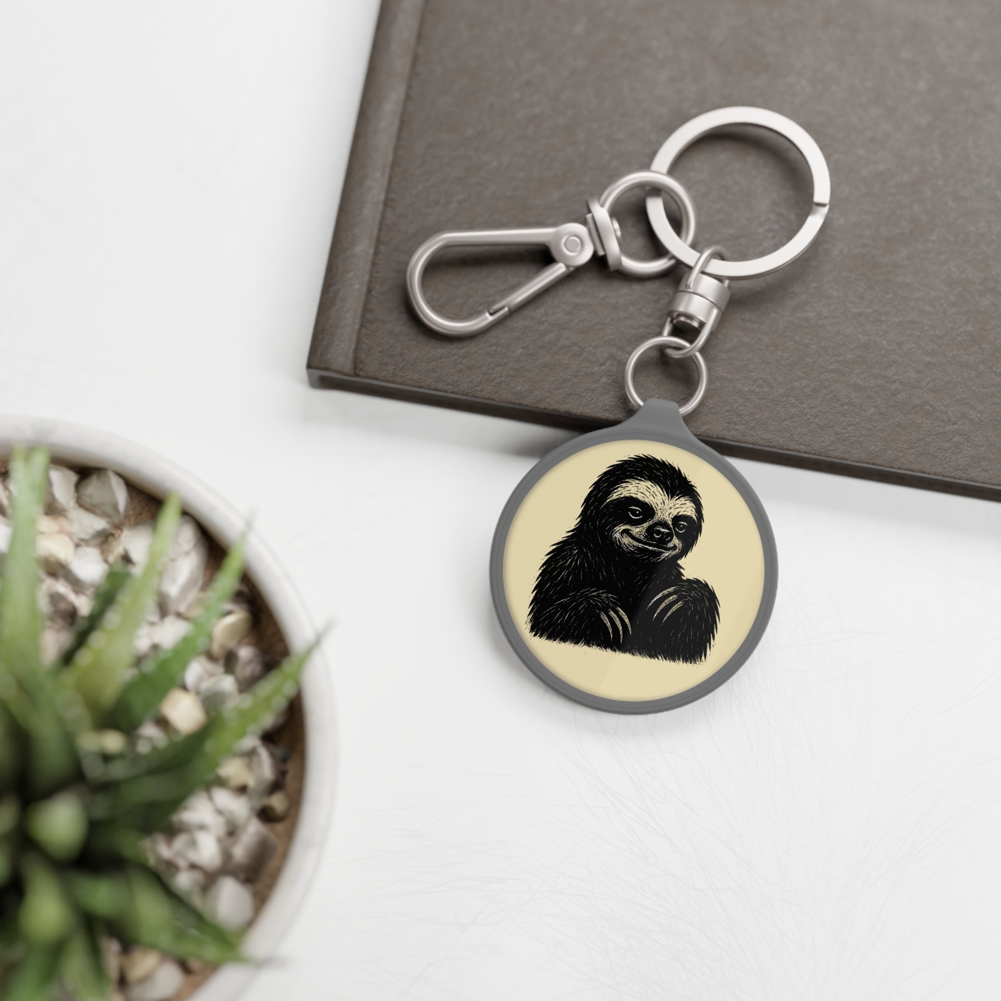 Keyring Tag - Rebel Grin Keychain, Punk Rock Key Fob, Edgy Bag Charm, Alternative Zipper Pull, Cool Key Holder