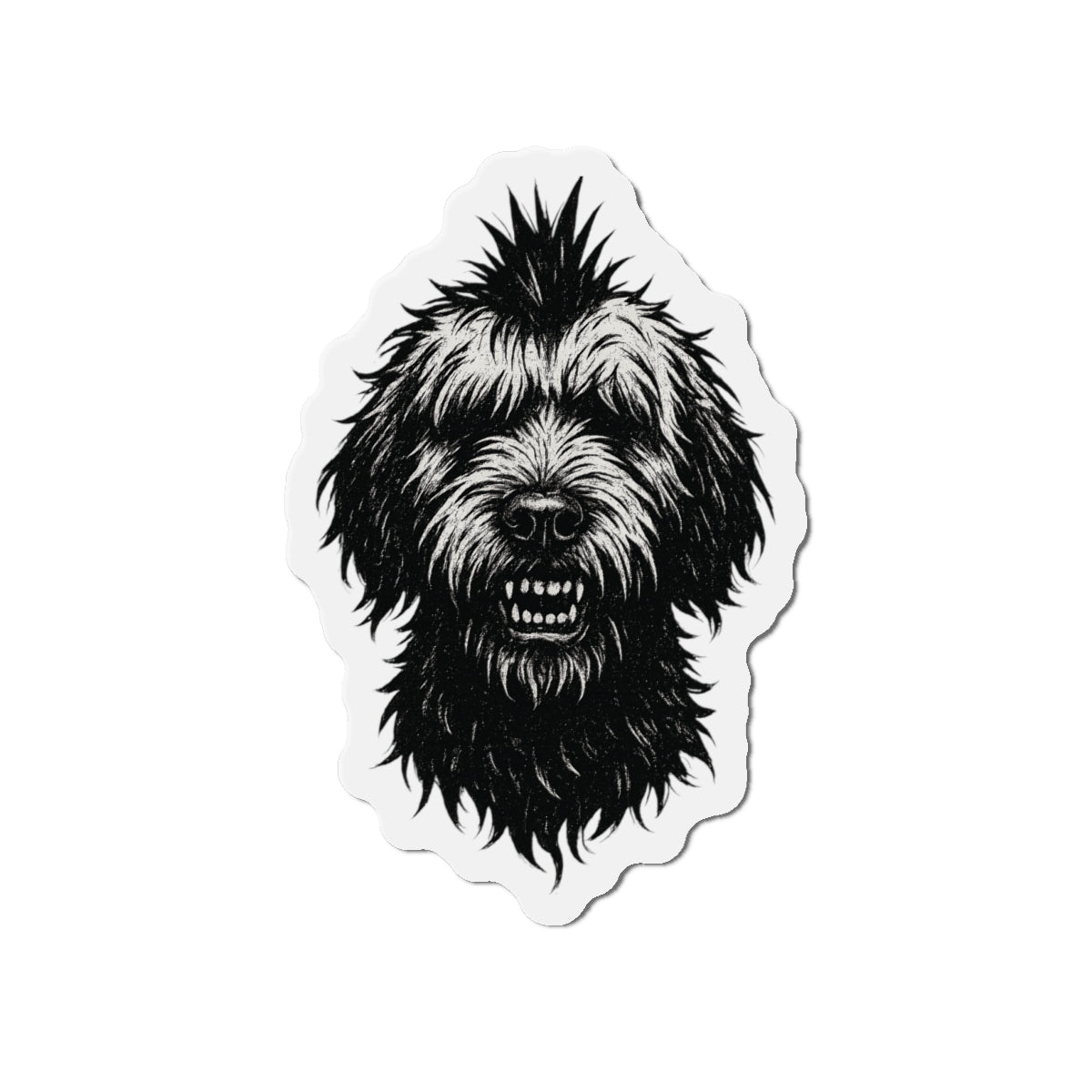 Punk Rock Goldendoodle Die-Cut Magnets, Refrigerator Decor, Fridge Magnets, Cute Dog Gift, Magnet Set