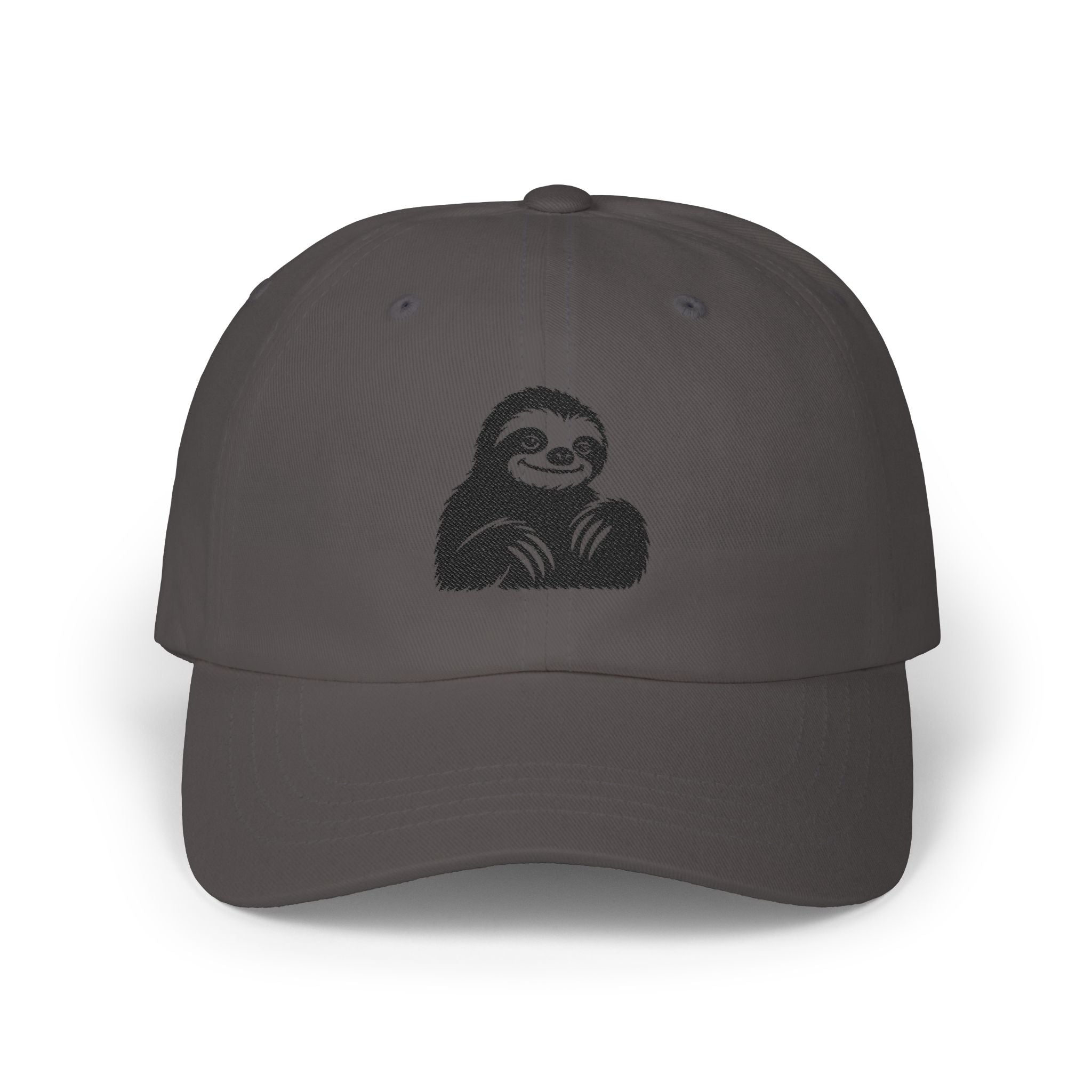 Grunge Sloth Embroidered Dad Cap Minimalist Punk Sloth Hat, Vintage-Style Embroidery Baseball Cap, Sloth Lover Gift, Unisex Streetwear