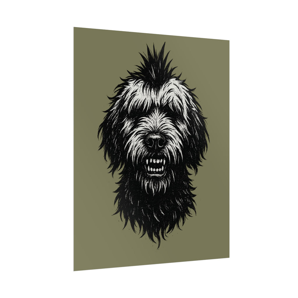 Dog Portrait Rolled Poster, Pet Lover Art, Unique Home Decor, Dog Themed Gift, Wall Art for Dog Owners