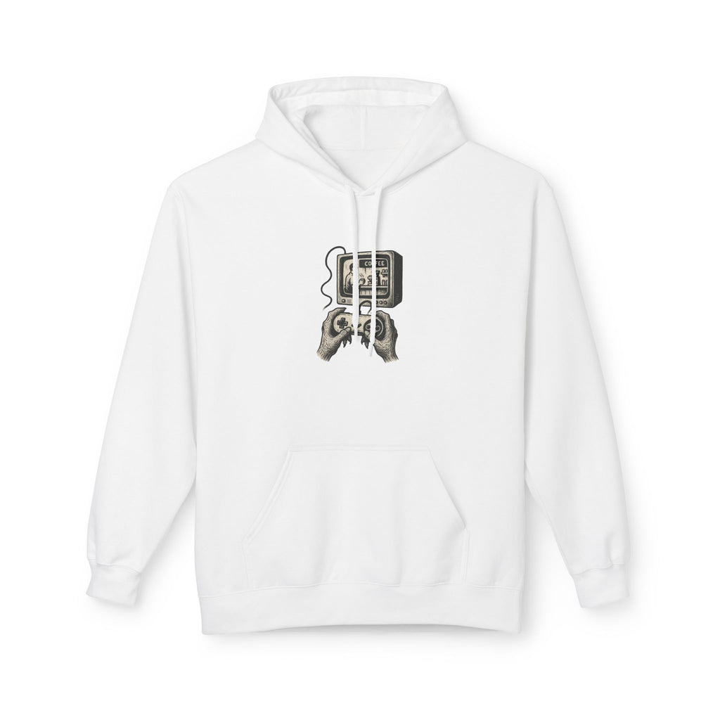 Alien Hands Retro Video Game Controller Unisex Hoodie, Grunge Punk Aesthetic, Coffee Scene, Witty Design, Soft Fleece Pullover, Handmade