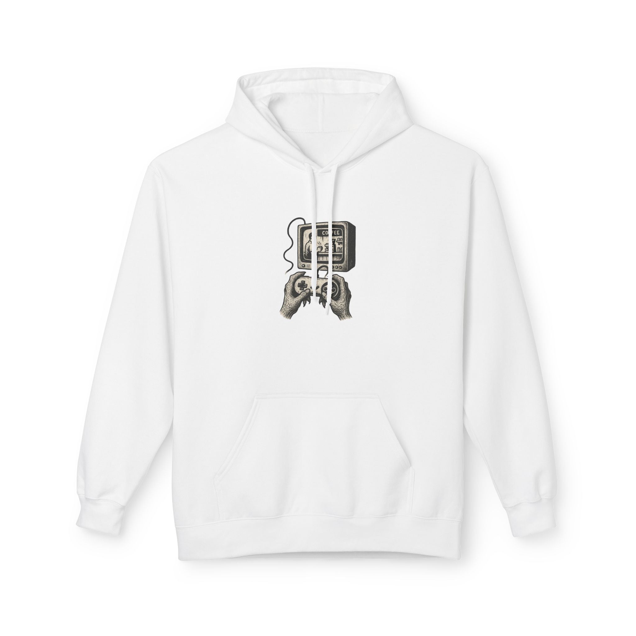 Alien Hands Retro Video Game Controller Unisex Hoodie, Grunge Punk Aesthetic, Coffee Scene, Witty Design, Soft Fleece Pullover, Handmade