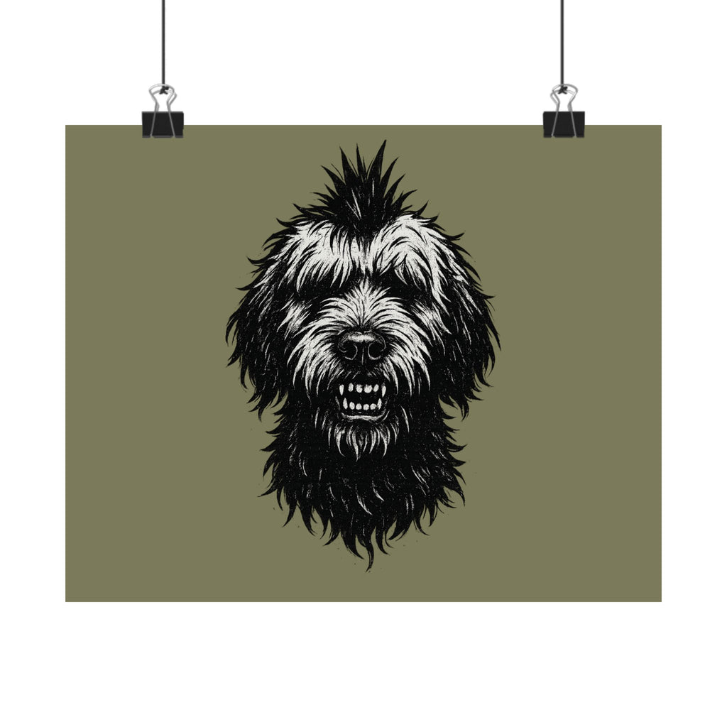 Matte Horizontal Dog Art Print, Quirky Pet Decor, Unique Gifts for Dog Lovers, Funny Wall Art, Animal Lover Poster