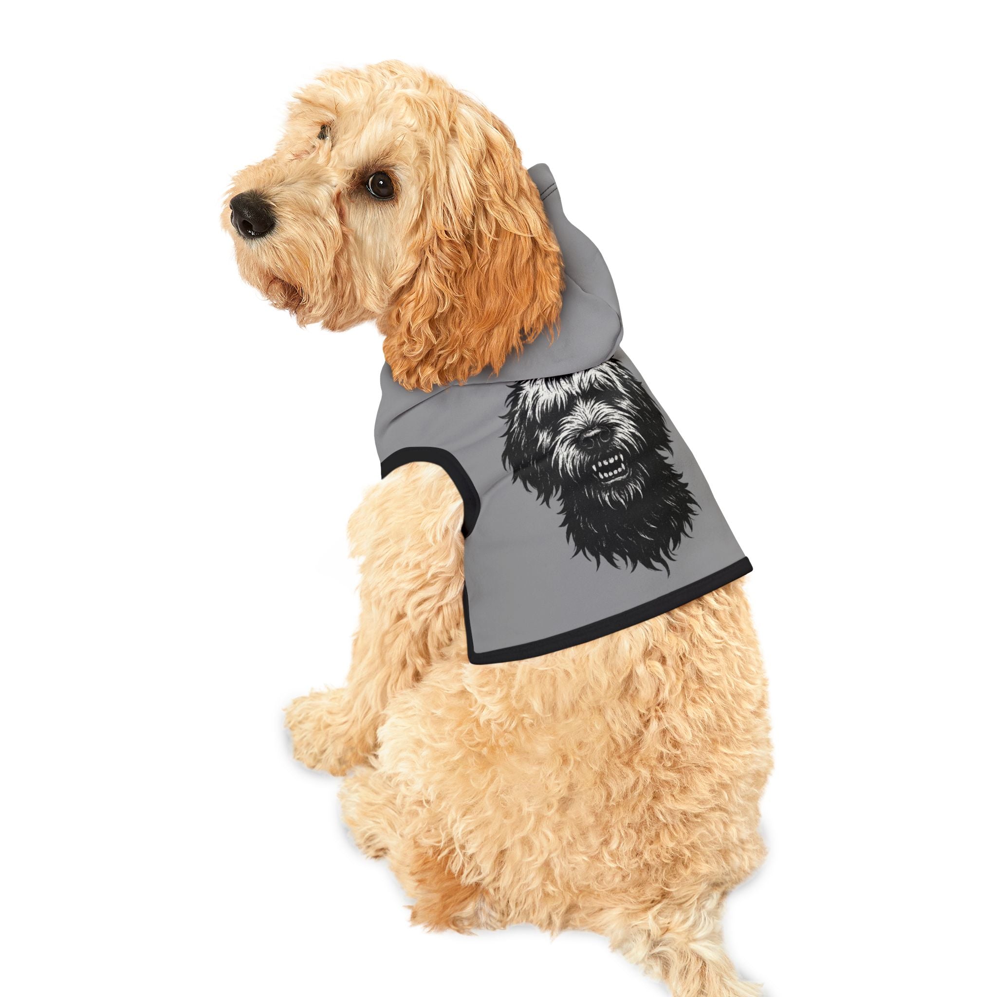 Grunge Goldendoodle Pet Hoodie, Stylish Dog Sweatshirt, Punk Puppy Hoodie, Dog Lover Gift, Pet Halloween Costume