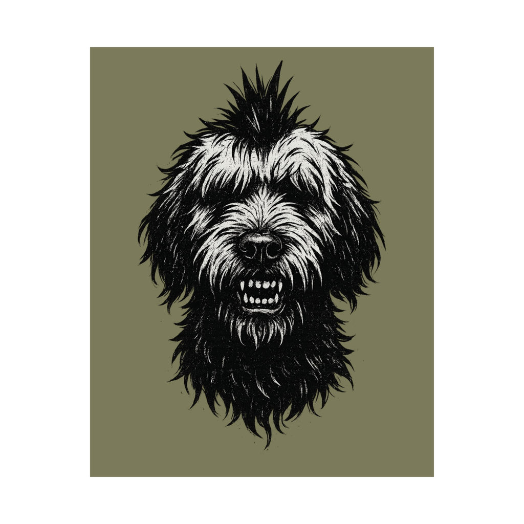 Unique Dog Art Matte Vertical Posters, Wall Decor, Pet Lover Gift, Home Office Decoration, Animal Lover Gift, Rustic Artwork