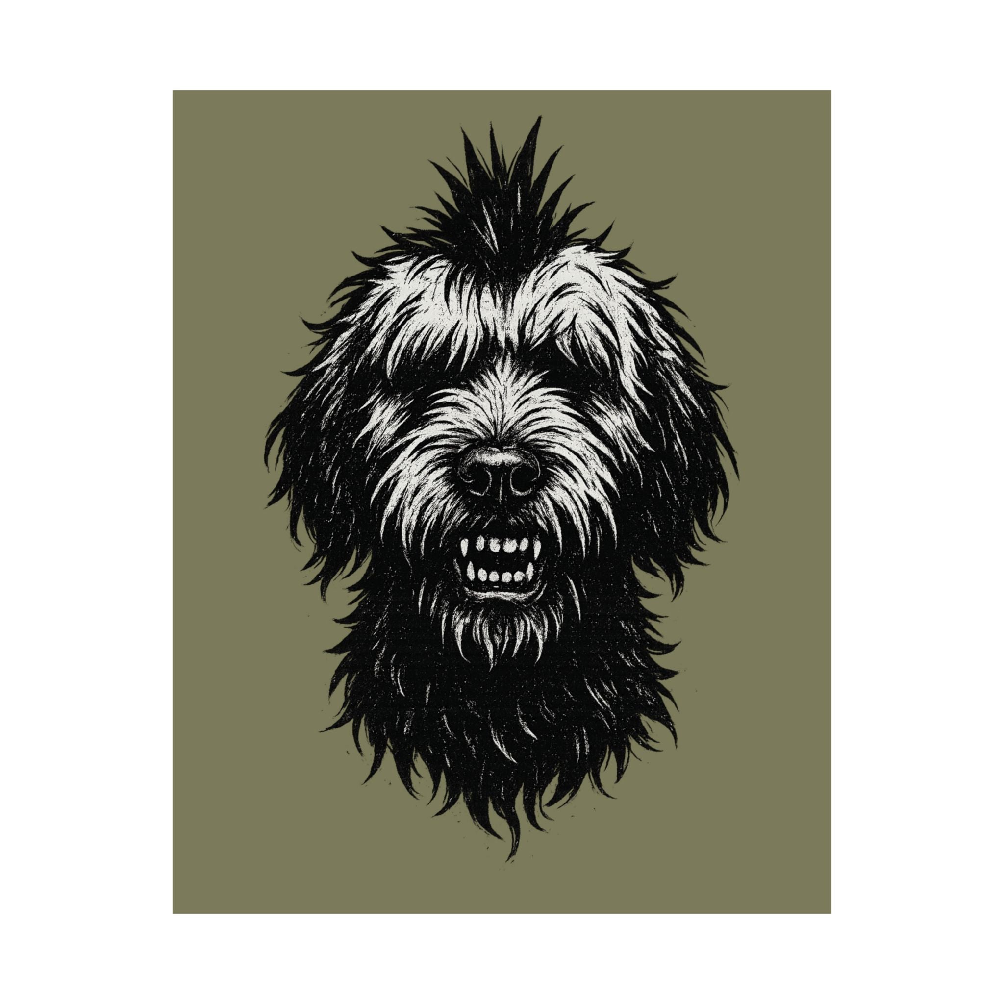 Unique Dog Art Matte Vertical Posters, Wall Decor, Pet Lover Gift, Home Office Decoration, Animal Lover Gift, Rustic Artwork