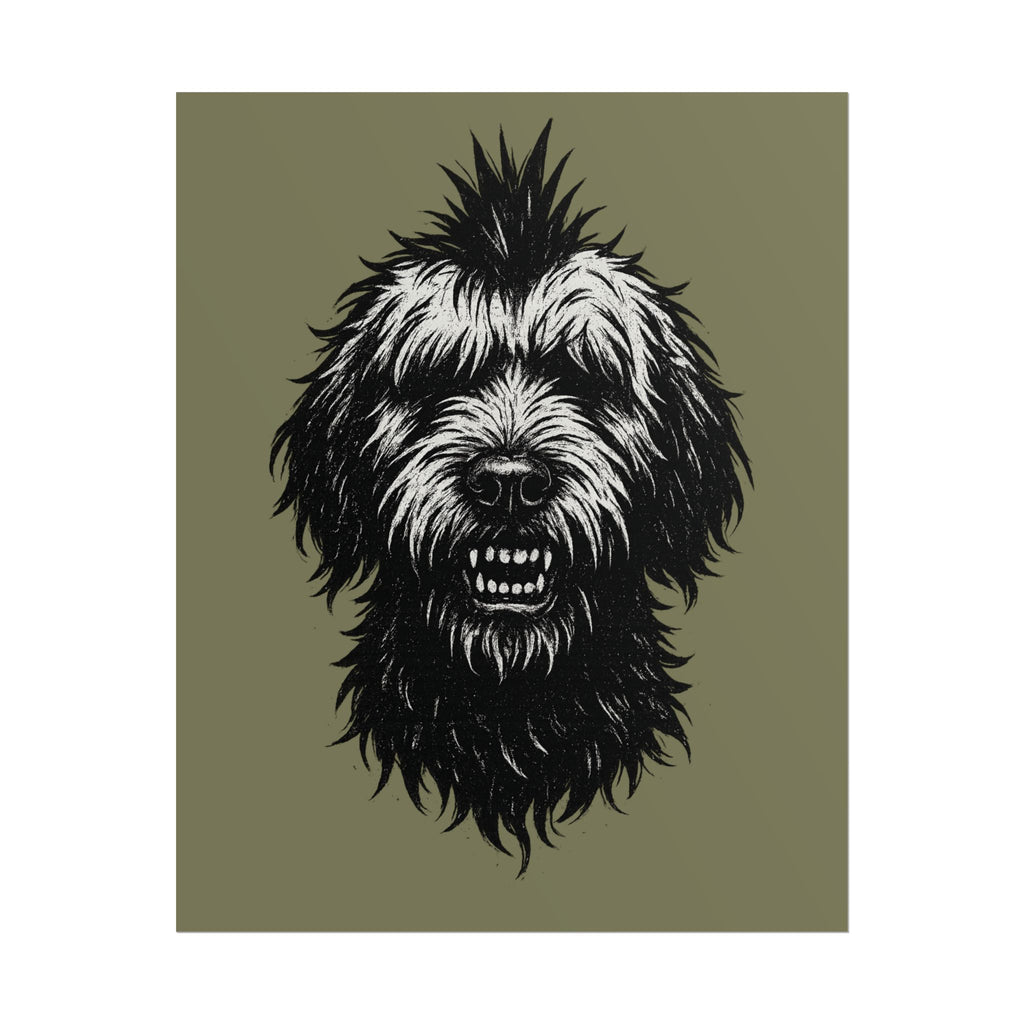 Dog Portrait Rolled Poster, Pet Lover Art, Unique Home Decor, Dog Themed Gift, Wall Art for Dog Owners