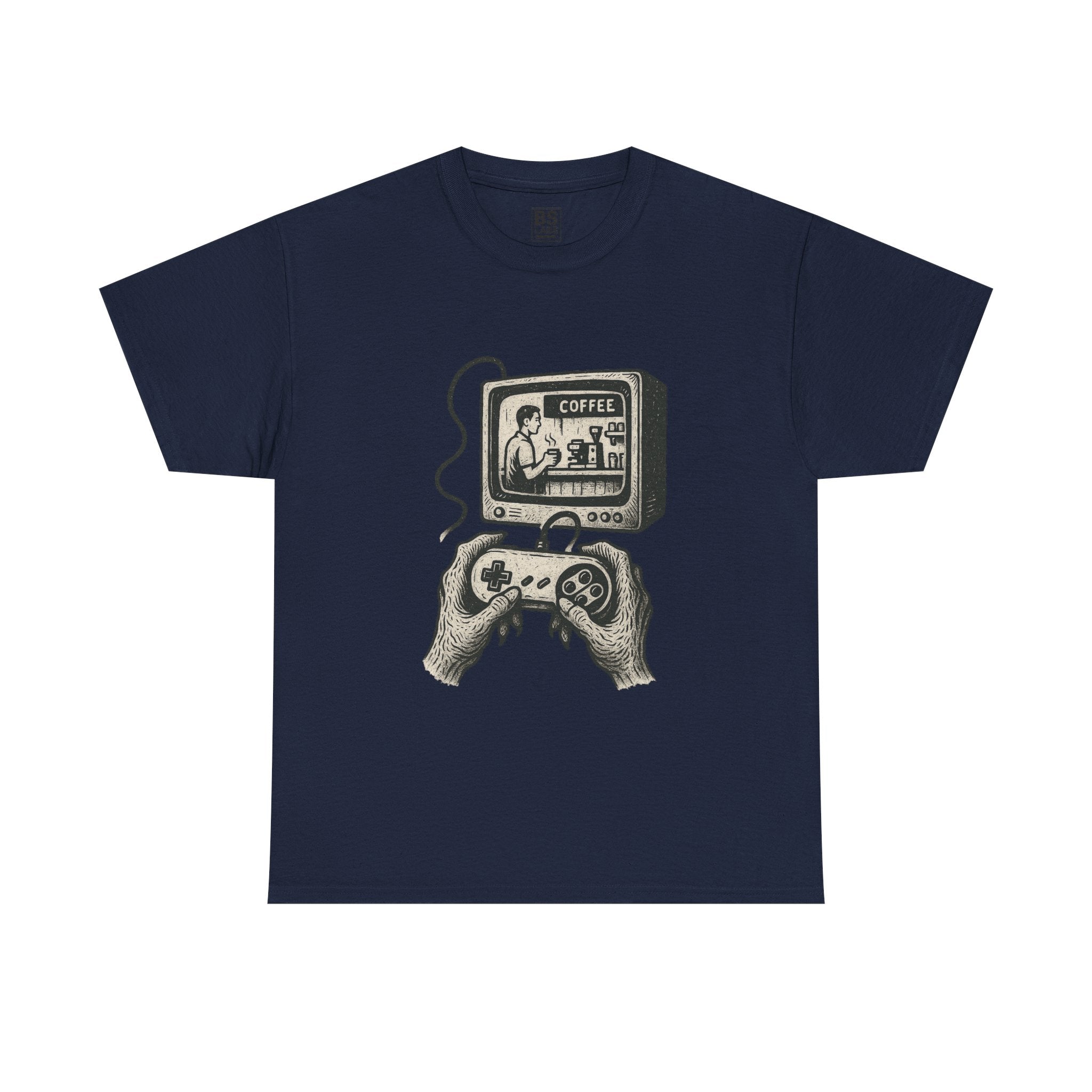 Grunge Alien Tee, Retro Video Game Controller Shirt, Indie Punk Coffee T-Shirt, Vintage CRT Television Top, Unisex Graphic Tee, Hipster Tee