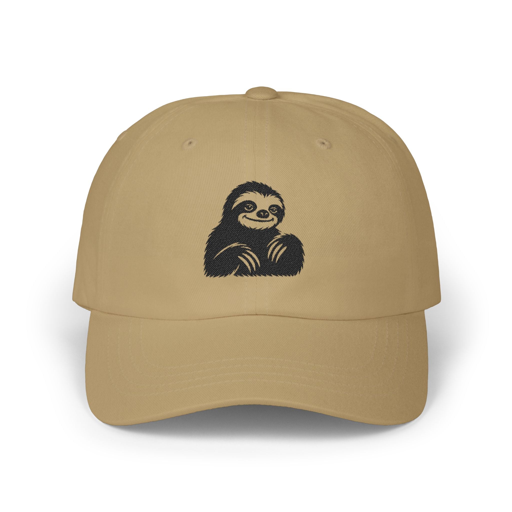 Grunge Sloth Embroidered Dad Cap Minimalist Punk Sloth Hat, Vintage-Style Embroidery Baseball Cap, Sloth Lover Gift, Unisex Streetwear