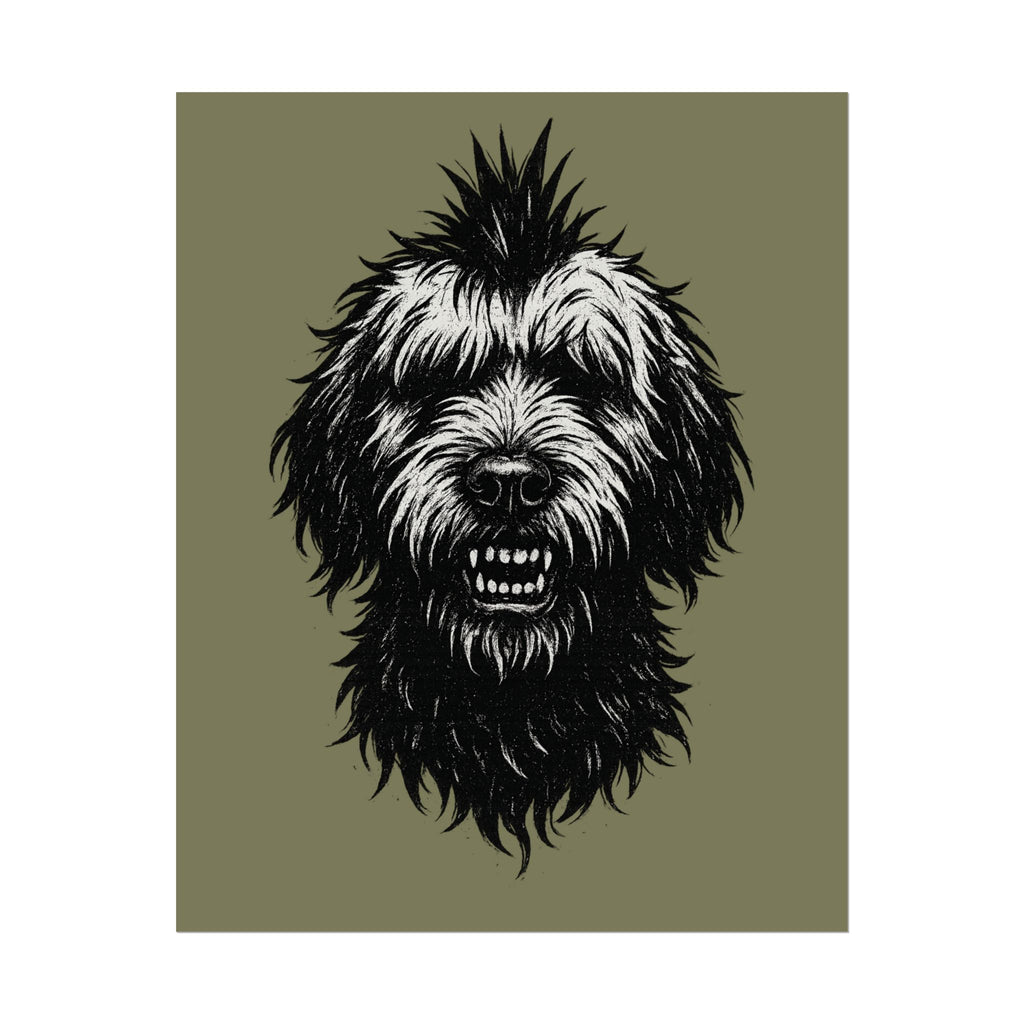 Dog Portrait Rolled Poster, Pet Lover Art, Unique Home Decor, Dog Themed Gift, Wall Art for Dog Owners