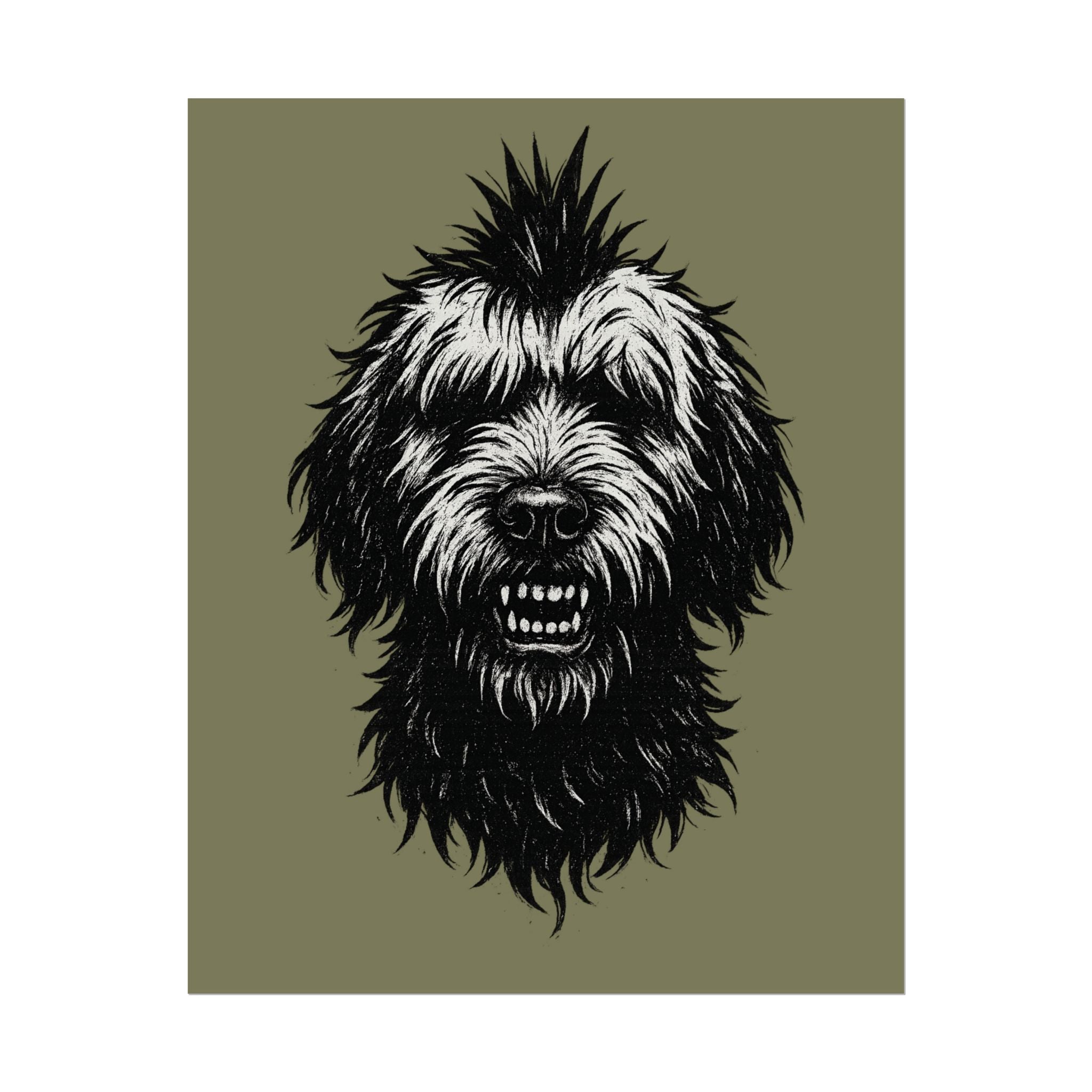 Dog Portrait Rolled Poster, Pet Lover Art, Unique Home Decor, Dog Themed Gift, Wall Art for Dog Owners