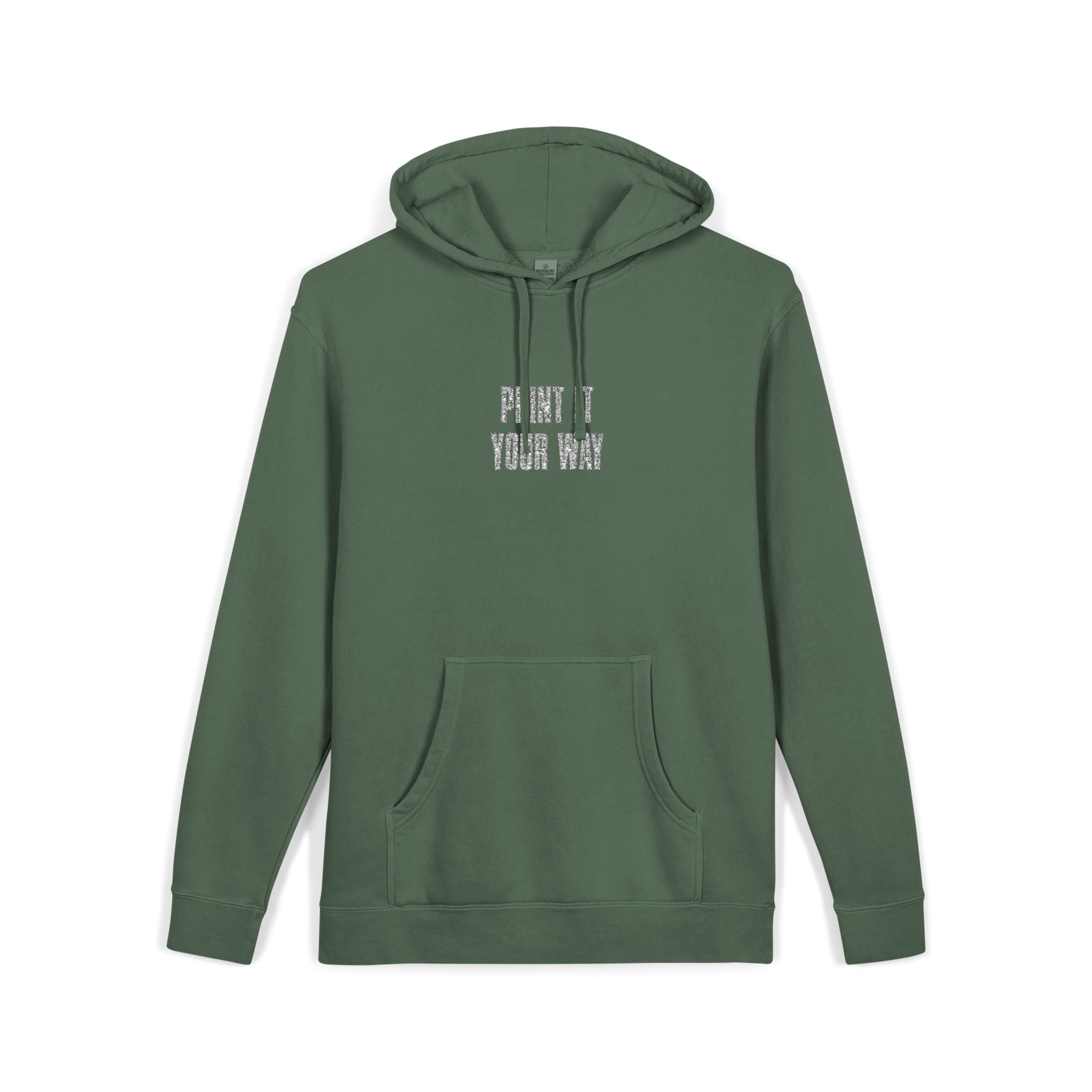 Camo QR Code Hoodie | Custom Embroidered Pigment-Dyed Sweatshirt