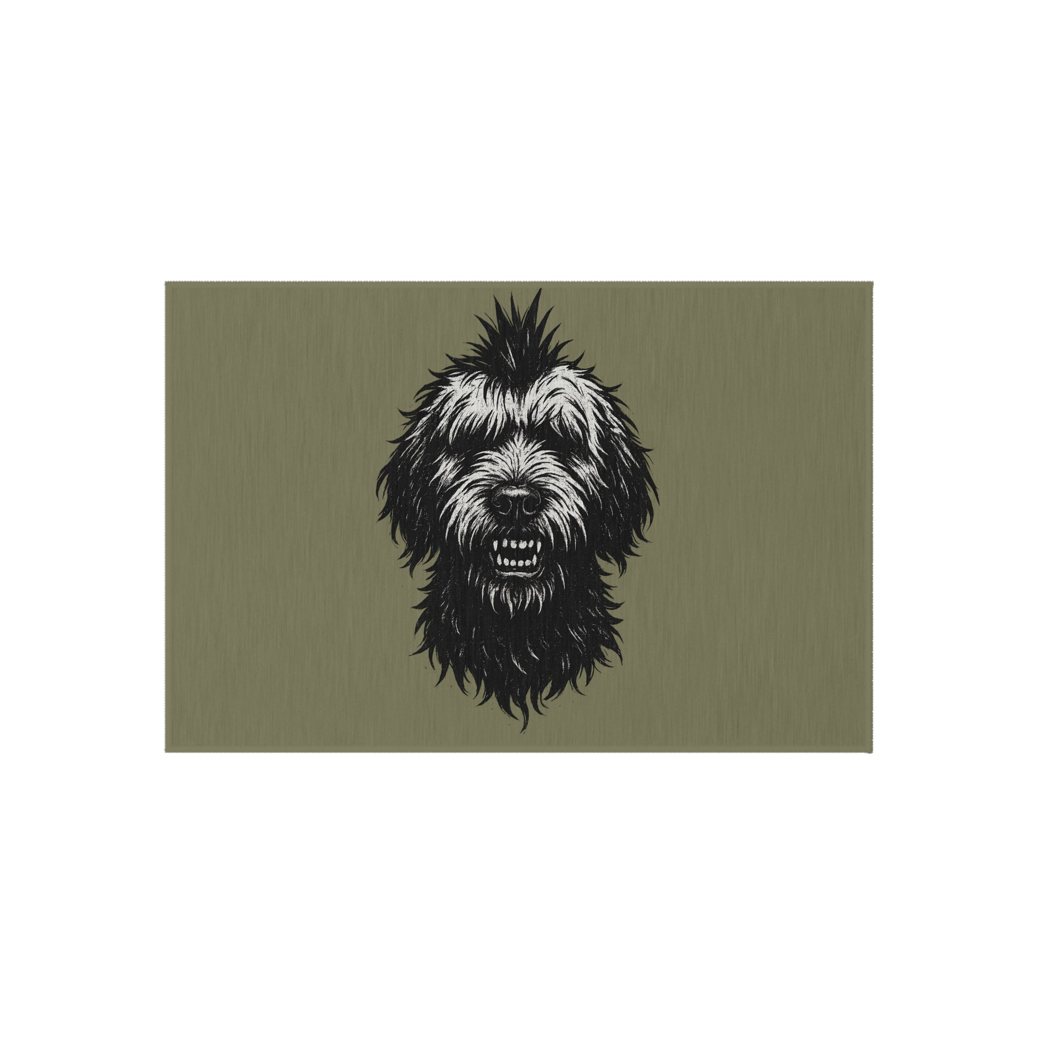 Funky Outdoor Rug with Playful Dog Design, Garden Mat, Patio Decor, Home Accent, Animal Lover Gift