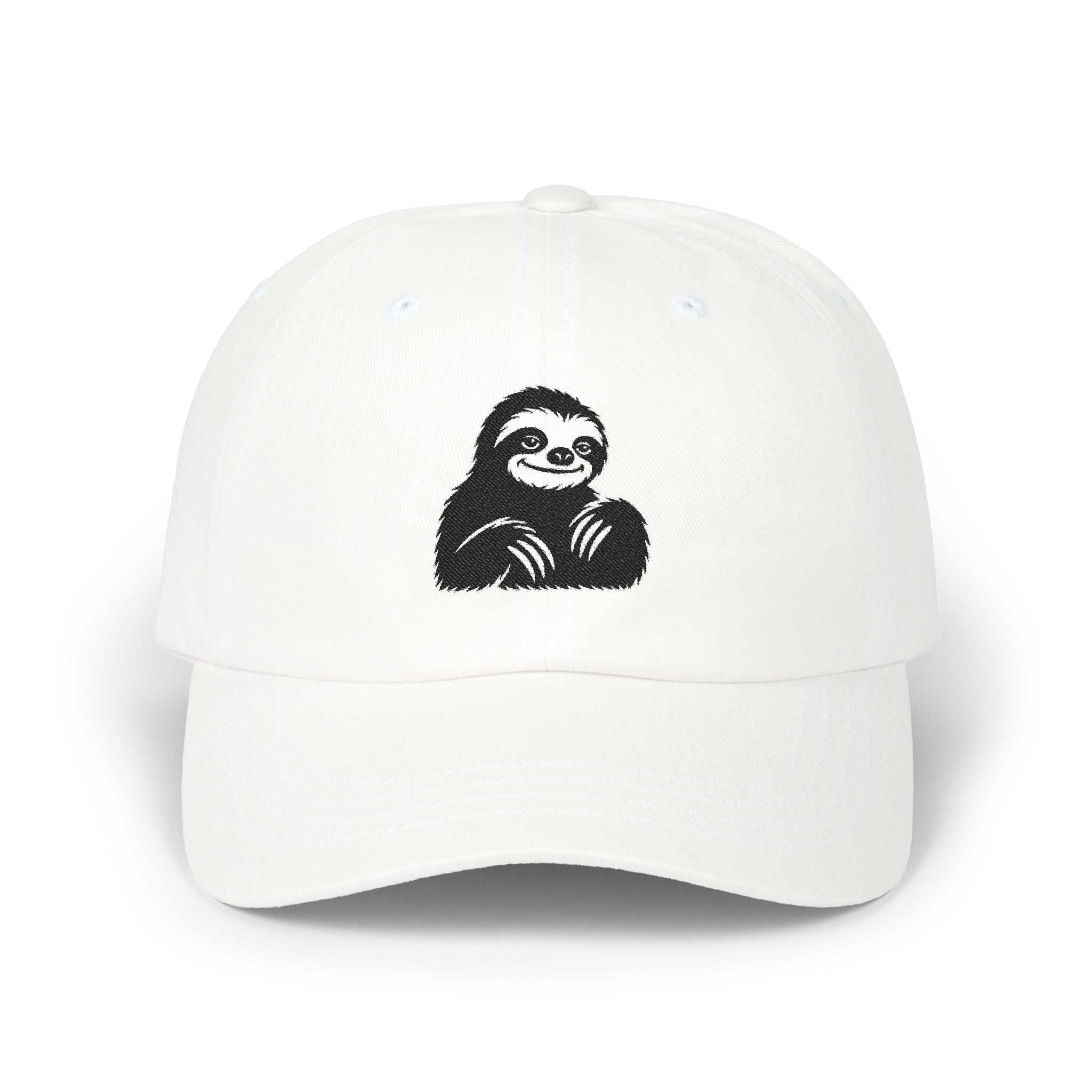 Grunge Sloth Embroidered Dad Cap Minimalist Punk Sloth Hat, Vintage-Style Embroidery Baseball Cap, Sloth Lover Gift, Unisex Streetwear