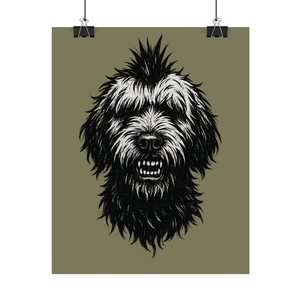 Dog Portrait Rolled Poster, Pet Lover Art, Unique Home Decor, Dog Themed Gift, Wall Art for Dog Owners