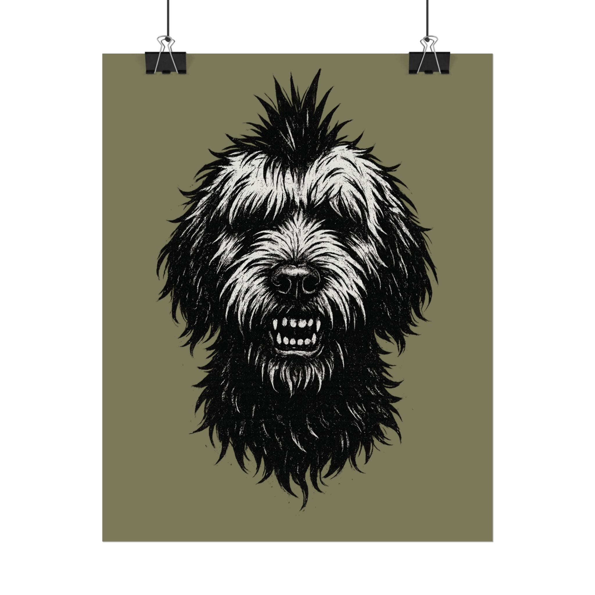 Dog Portrait Rolled Poster, Pet Lover Art, Unique Home Decor, Dog Themed Gift, Wall Art for Dog Owners