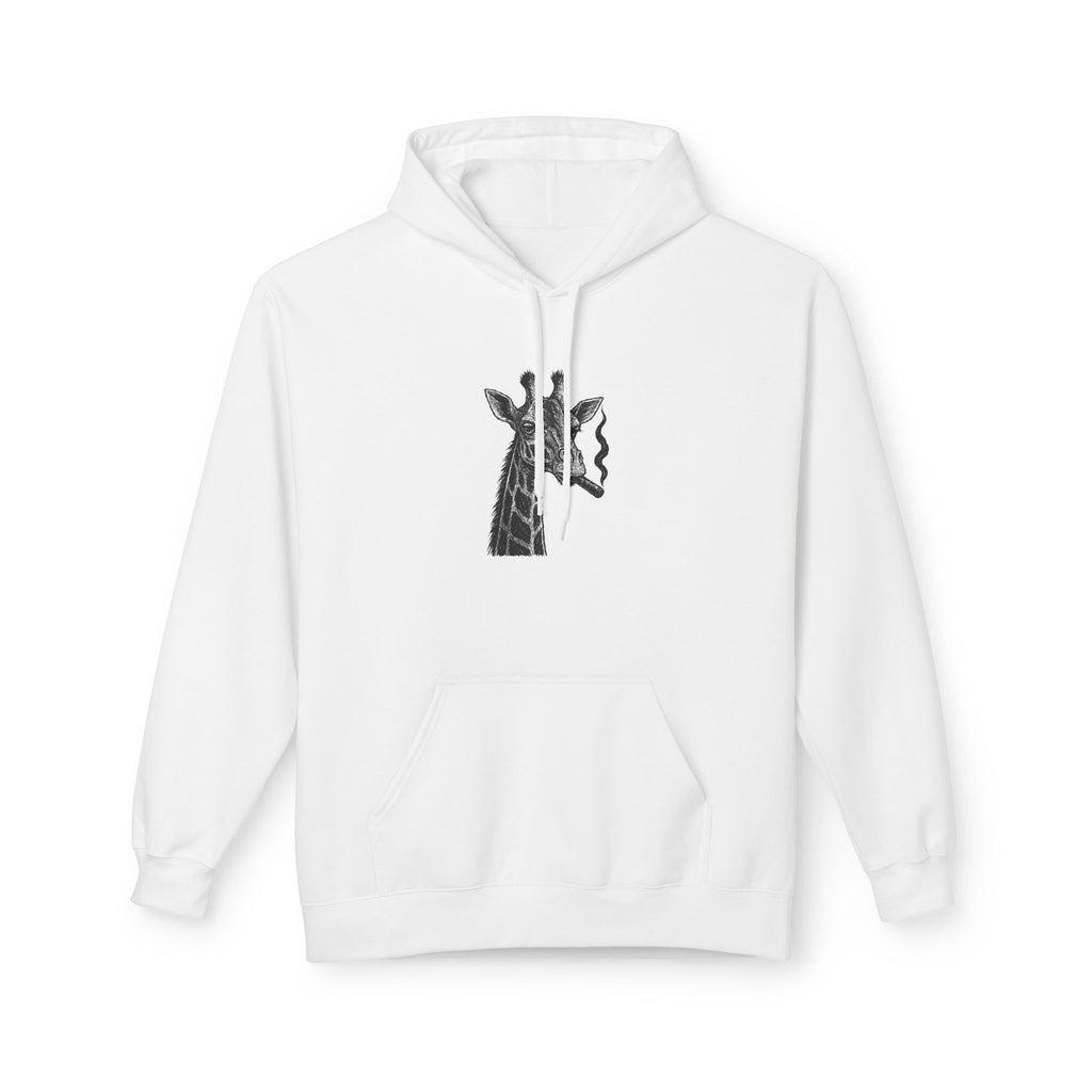 Giraffe Love Hoodie, Animal Enthusiasts Gift, Cozy Fleece Fall Fashion, Nature Lovers, Unique Grunge Style, Soft Sweatshirt,