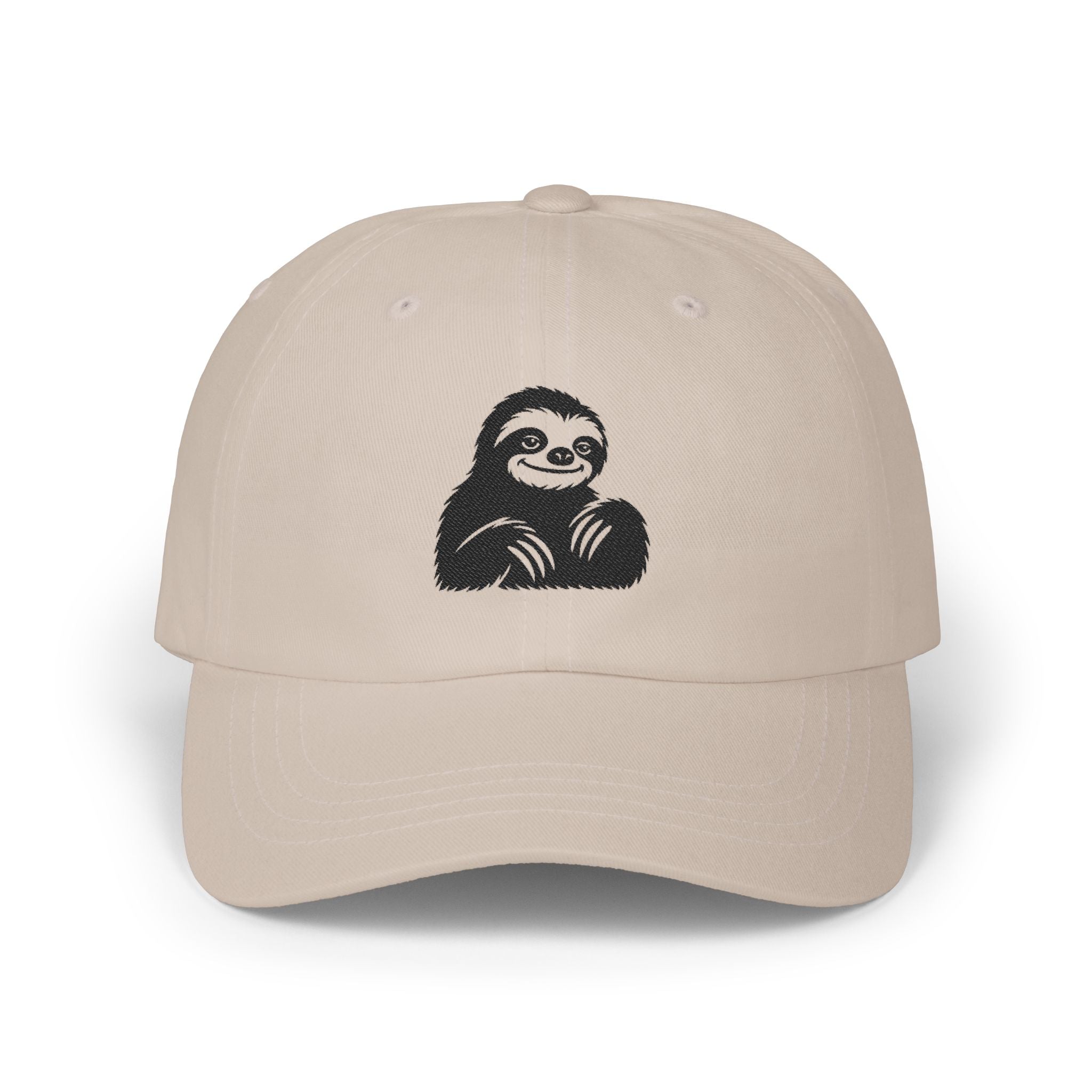 Grunge Sloth Embroidered Dad Cap Minimalist Punk Sloth Hat, Vintage-Style Embroidery Baseball Cap, Sloth Lover Gift, Unisex Streetwear