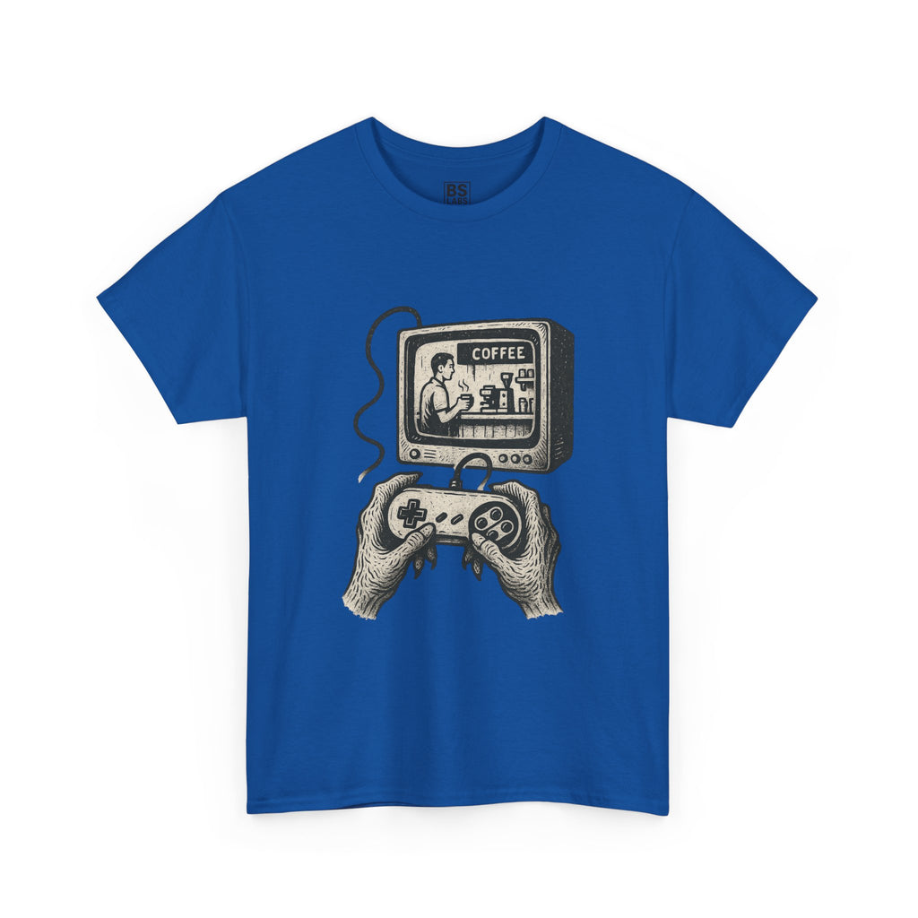 Grunge Alien Tee, Retro Video Game Controller Shirt, Indie Punk Coffee T-Shirt, Vintage CRT Television Top, Unisex Graphic Tee, Hipster Tee