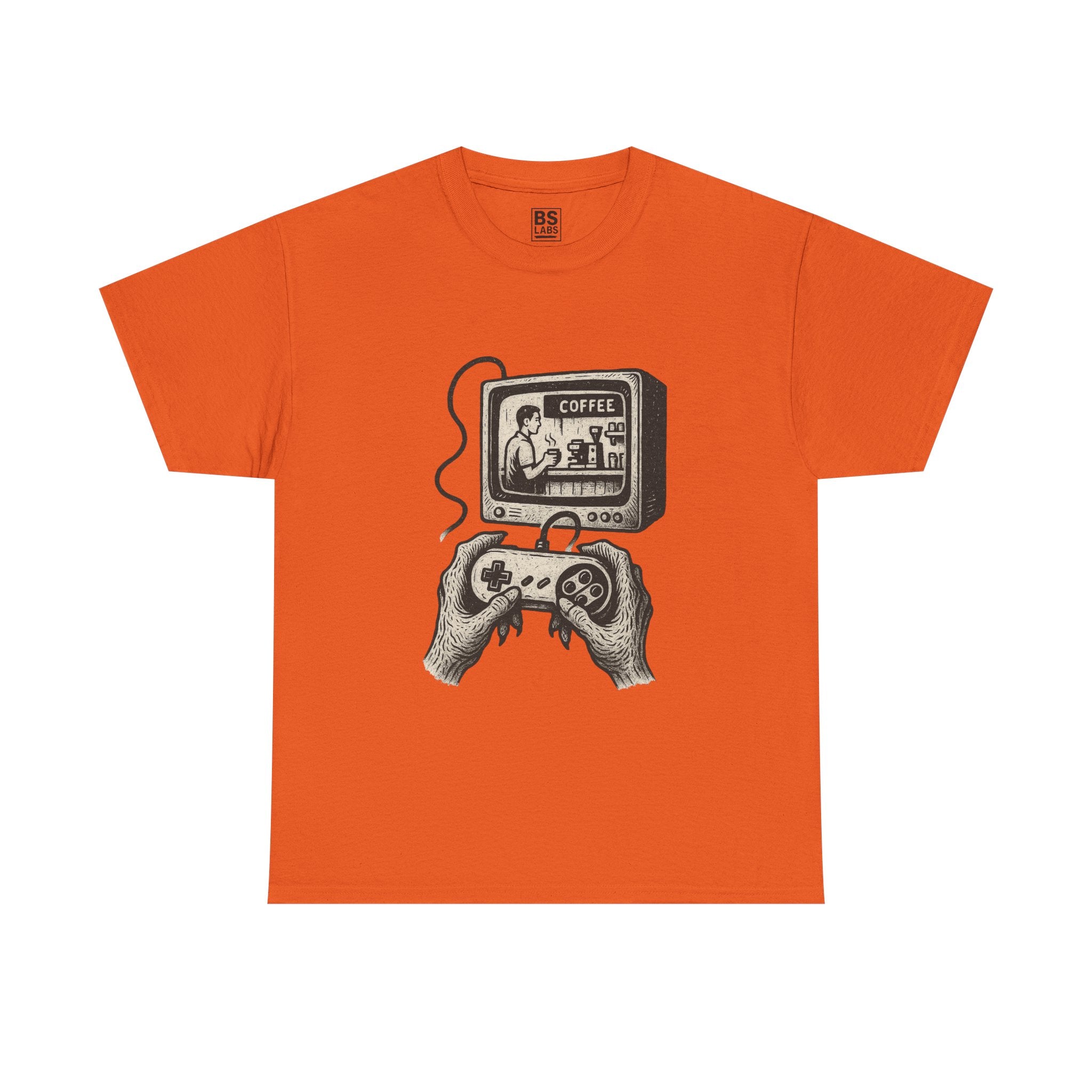 Grunge Alien Tee, Retro Video Game Controller Shirt, Indie Punk Coffee T-Shirt, Vintage CRT Television Top, Unisex Graphic Tee, Hipster Tee