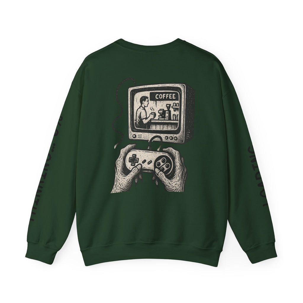 Grunge-Punk Alien Hands Sweatshirt, Retro Video Game Controller, Coffee Scene, Rebellion, Unisex Pullover Jumper, Hipster Clothing, Edgy
