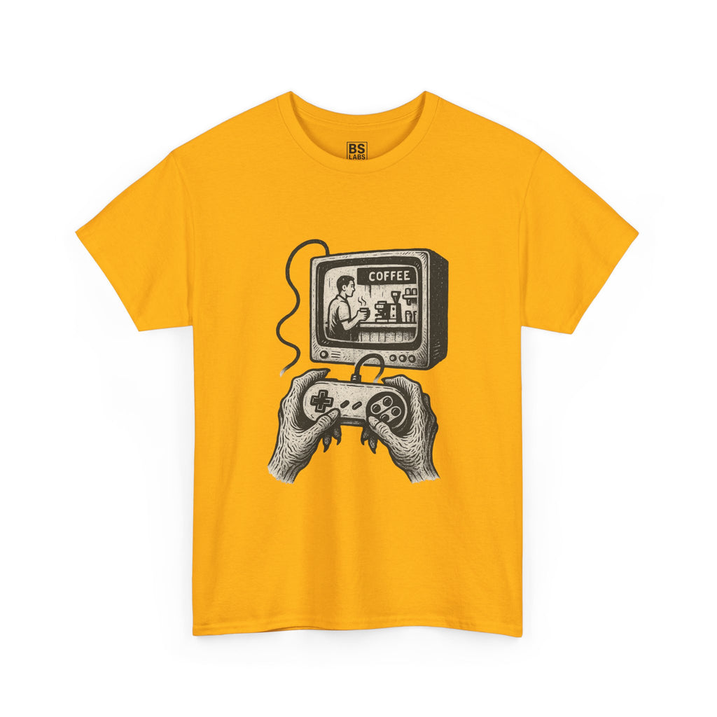 Grunge Alien Tee, Retro Video Game Controller Shirt, Indie Punk Coffee T-Shirt, Vintage CRT Television Top, Unisex Graphic Tee, Hipster Tee
