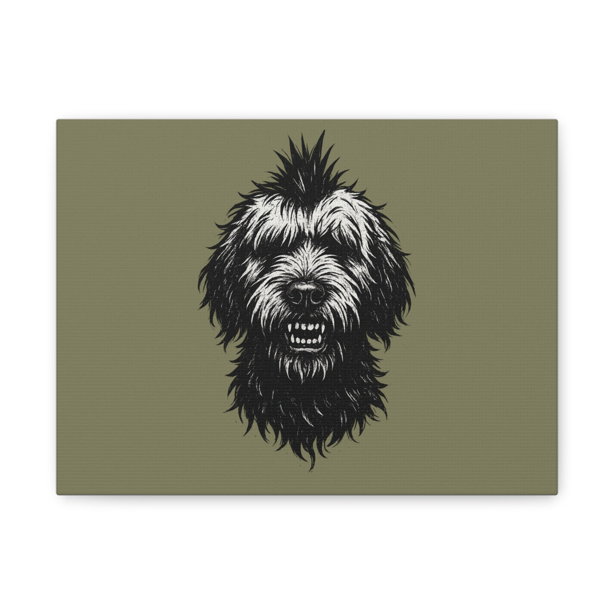 Canvas Print, Punk Rock Goldendoodle Matte Canvas Wall Art Decor, Stretched Artwork Poster for Home or Office, Dog Lover Gift, Unique Animal