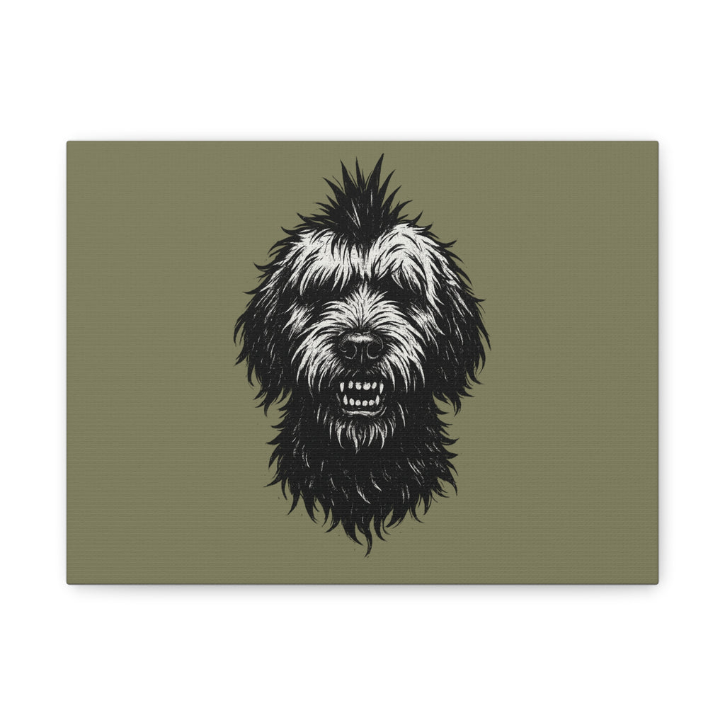 Canvas Print, Punk Rock Goldendoodle Matte Canvas Wall Art Decor, Stretched Artwork Poster for Home or Office, Dog Lover Gift, Unique Animal