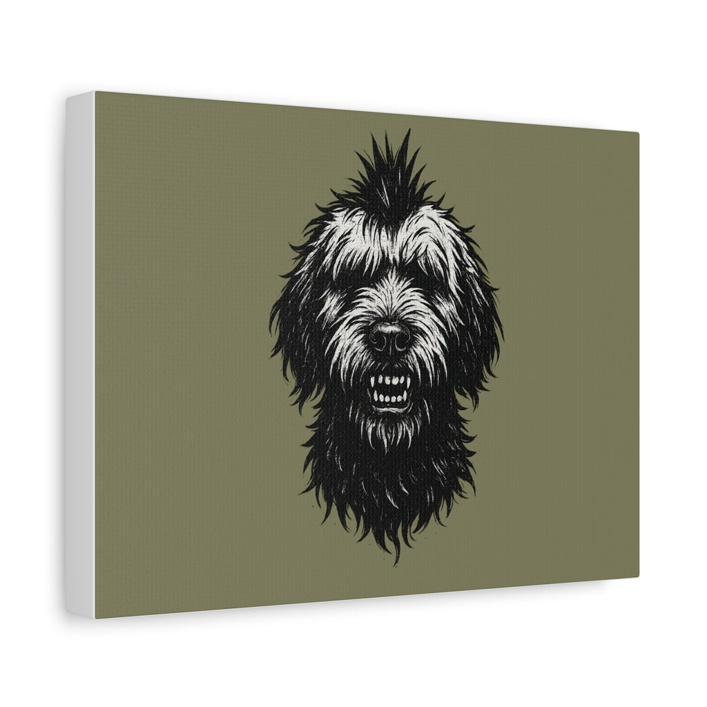 Canvas Print, Punk Rock Goldendoodle Matte Canvas Wall Art Decor, Stretched Artwork Poster for Home or Office, Dog Lover Gift, Unique Animal
