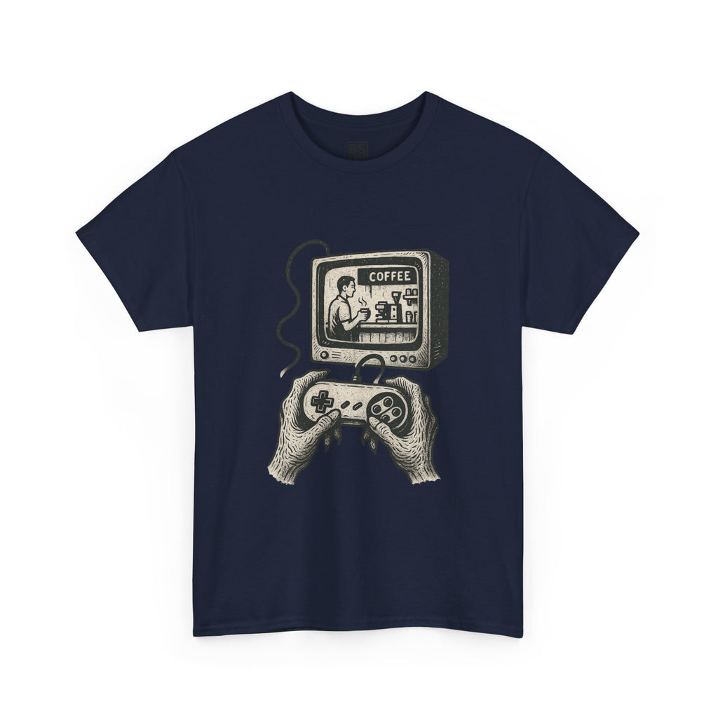 Grunge Alien Tee, Retro Video Game Controller Shirt, Indie Punk Coffee T-Shirt, Vintage CRT Television Top, Unisex Graphic Tee, Hipster Tee