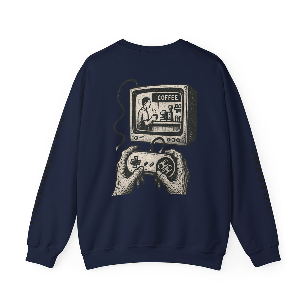 Grunge-Punk Alien Hands Sweatshirt, Retro Video Game Controller, Coffee Scene, Rebellion, Unisex Pullover Jumper, Hipster Clothing, Edgy