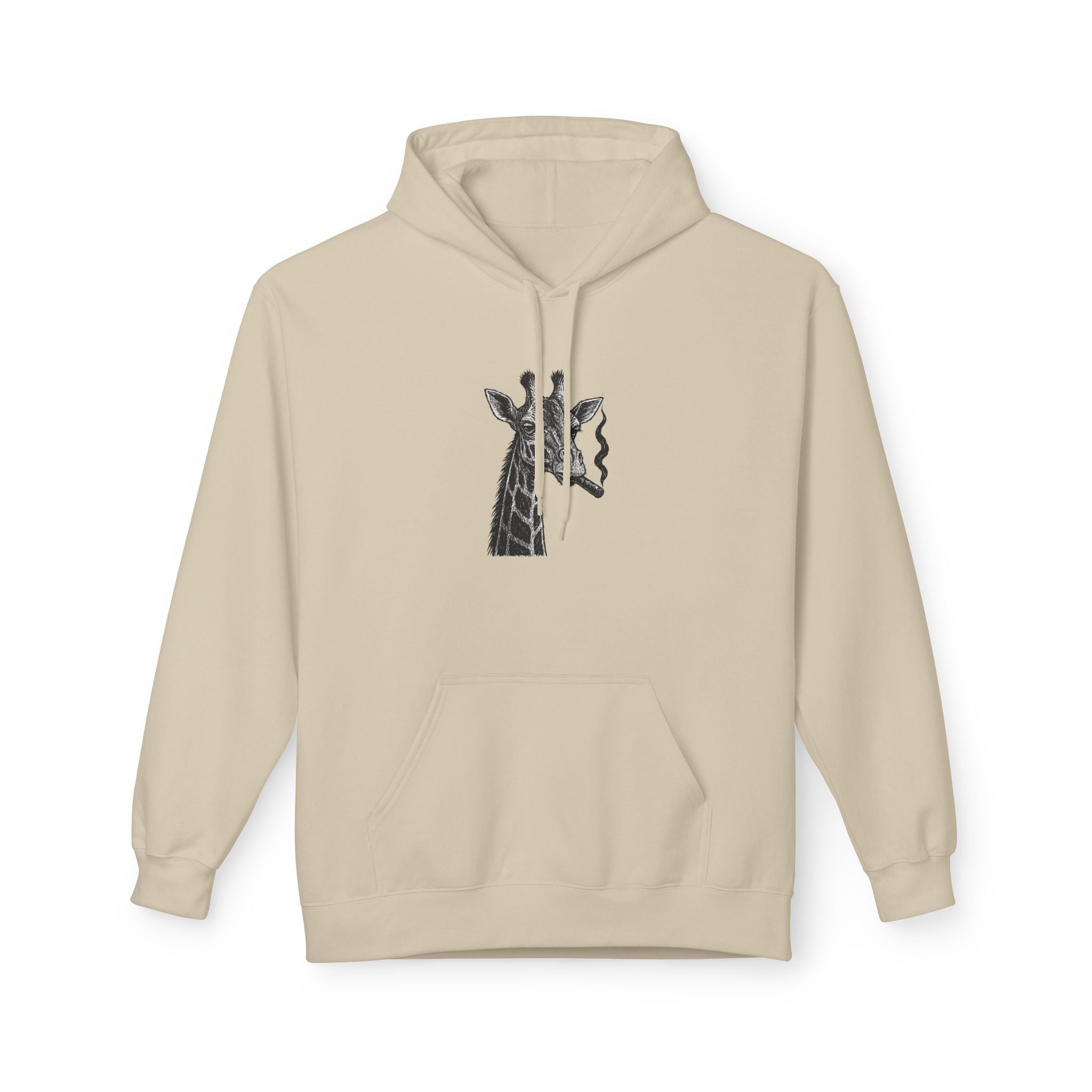 Giraffe Love Hoodie, Animal Enthusiasts Gift, Cozy Fleece Fall Fashion, Nature Lovers, Unique Grunge Style, Soft Sweatshirt,