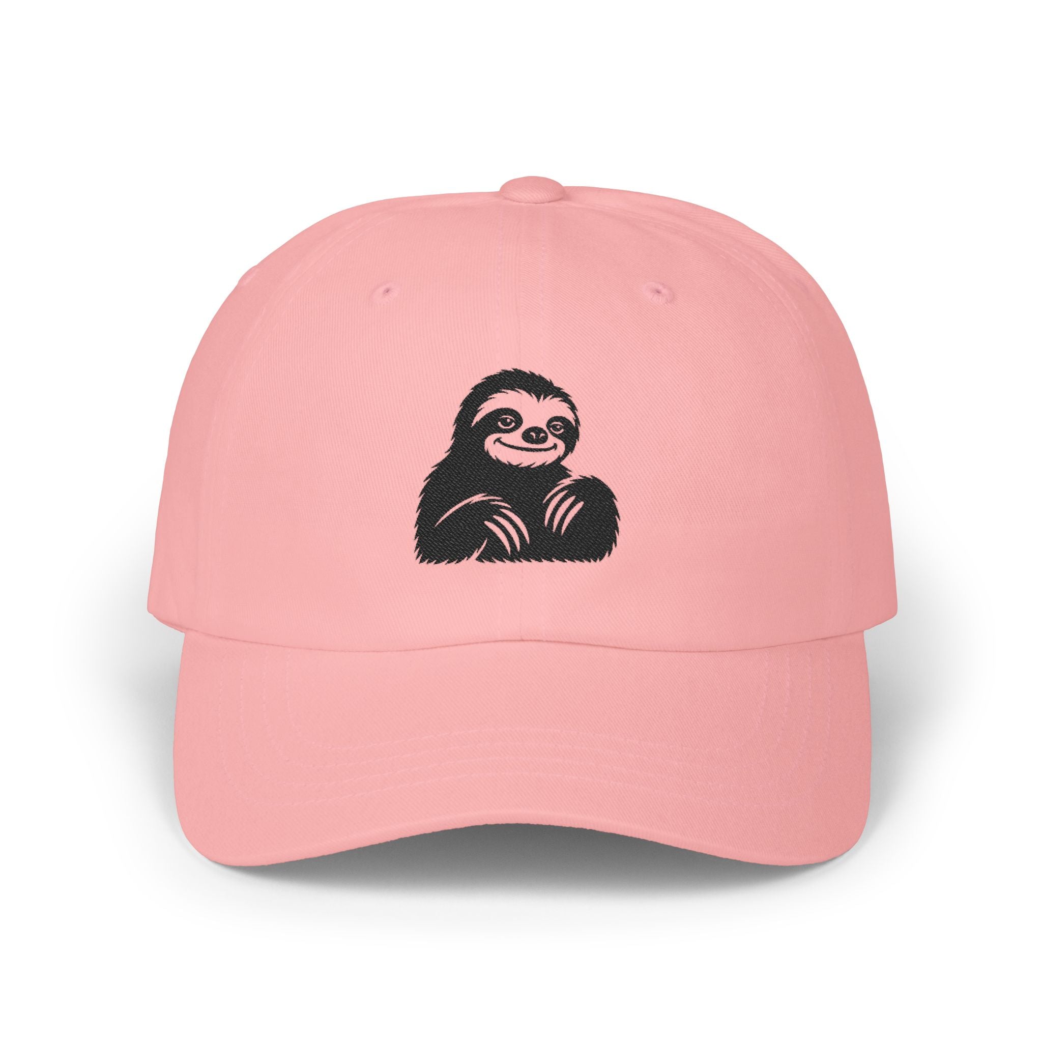 Grunge Sloth Embroidered Dad Cap Minimalist Punk Sloth Hat, Vintage-Style Embroidery Baseball Cap, Sloth Lover Gift, Unisex Streetwear
