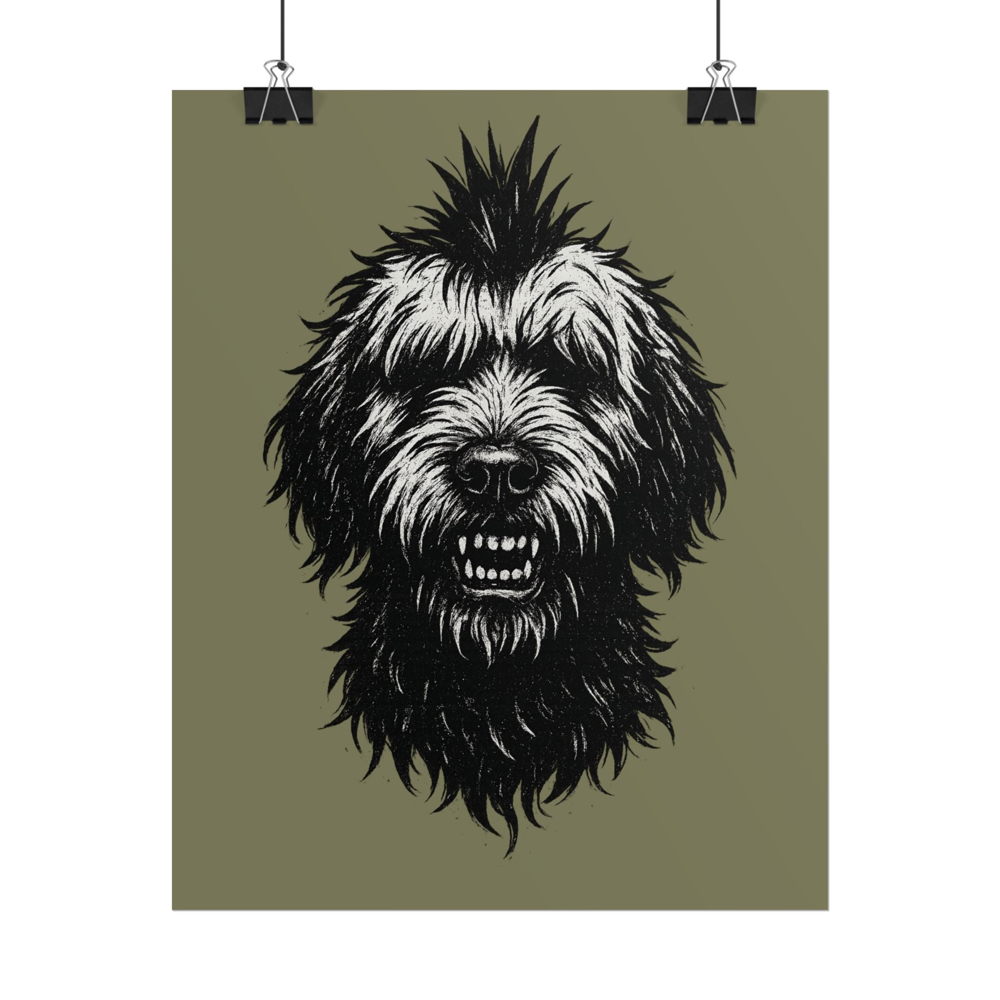 Dog Portrait Rolled Poster, Pet Lover Art, Unique Home Decor, Dog Themed Gift, Wall Art for Dog Owners