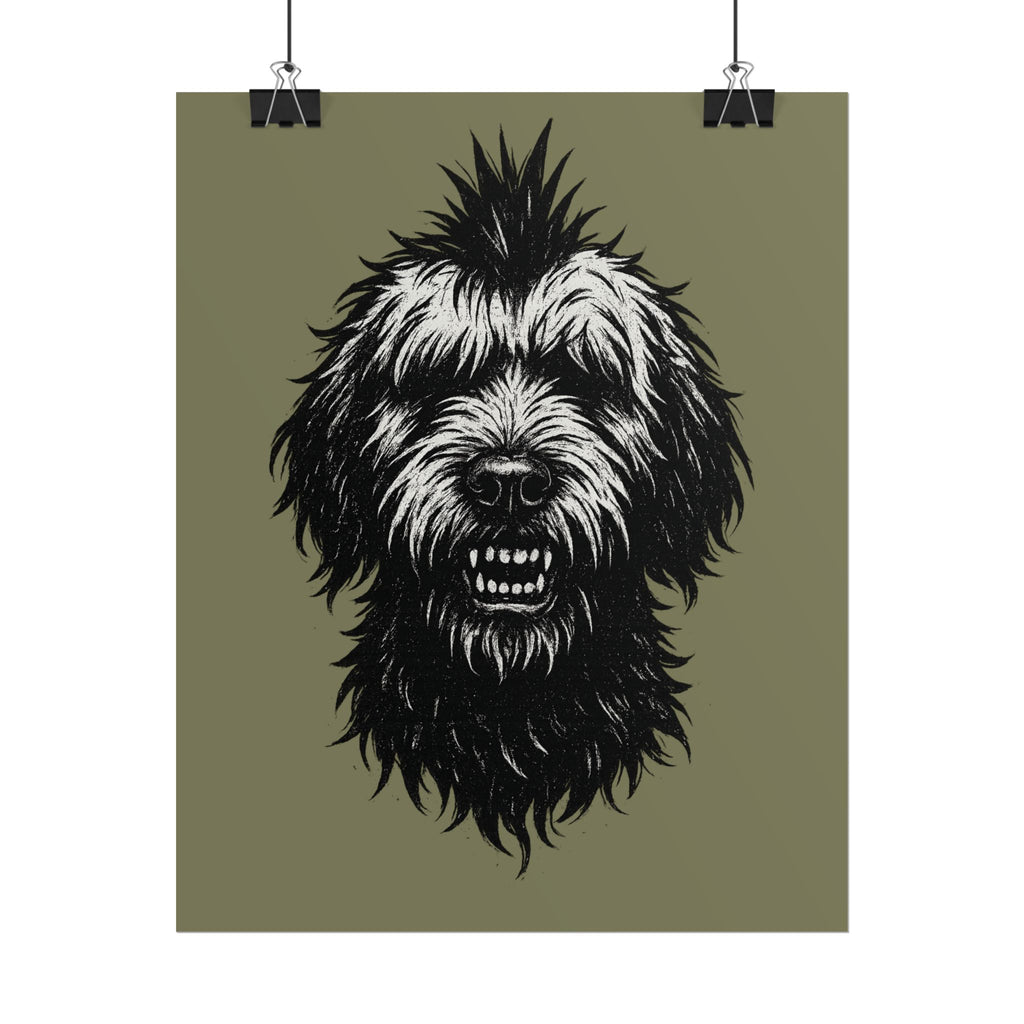 Dog Portrait Rolled Poster, Pet Lover Art, Unique Home Decor, Dog Themed Gift, Wall Art for Dog Owners